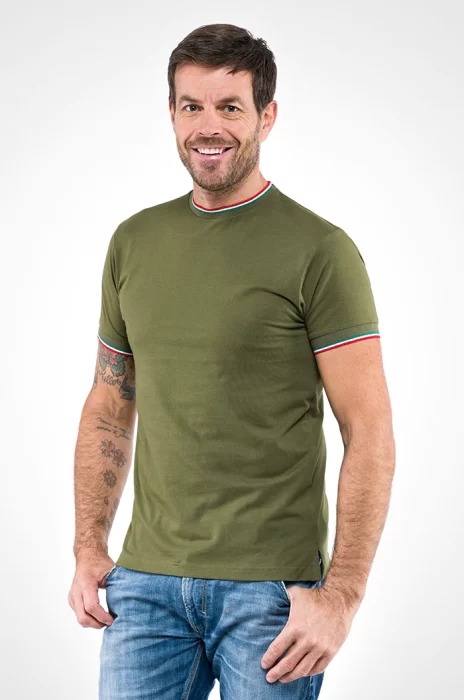 T-Shirt SKY SPORT collo tricolore